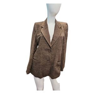 Andrea Viccaro Brown Blazer Womens Size 12 Jacket Suit Sport Coat